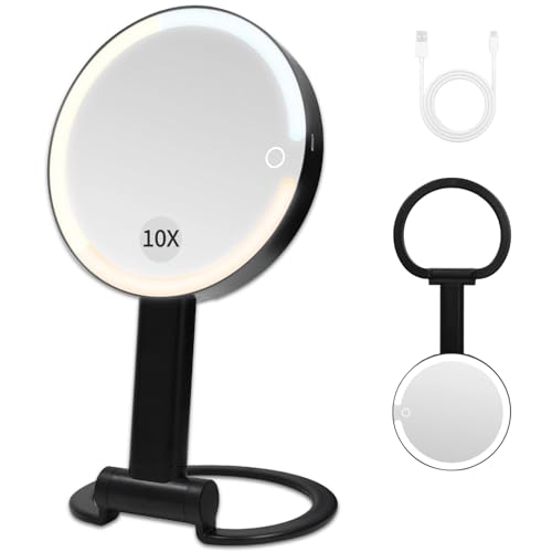 SANYCASA Lighted Makeup Mirror with Magnification