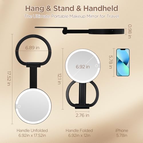 SANYCASA Lighted Makeup Mirror with Magnification