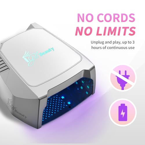 48W Wireless Rechargeable UV LED Nail Lamp with Smart Sensor