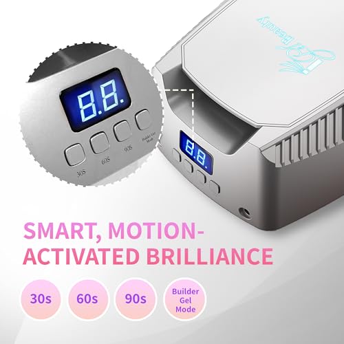 48W Wireless Rechargeable UV LED Nail Lamp with Smart Sensor