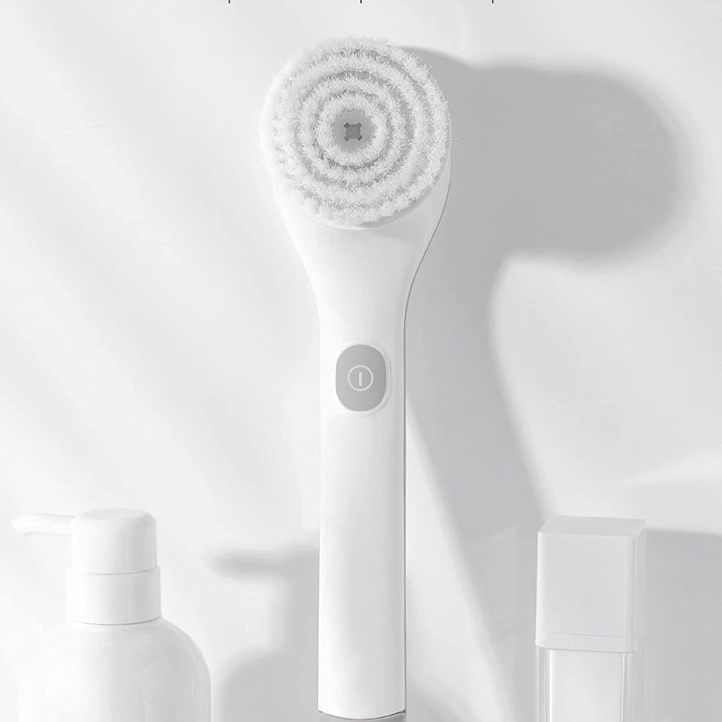 Electric Back Scrubber with Long Handle & Soft Bristles