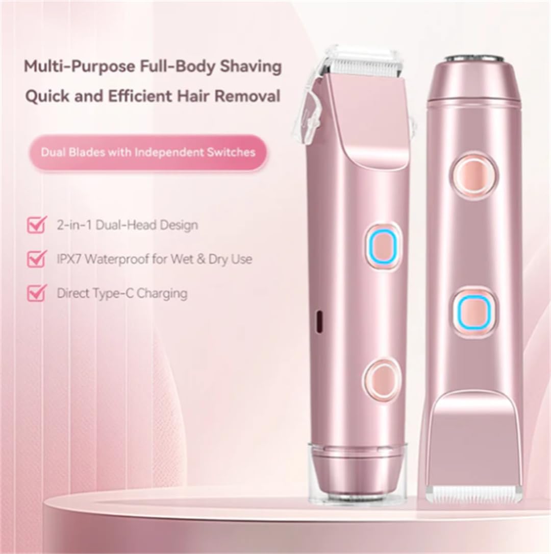 2-in-1 PRO Dual-Head Painless Hair Trimmer