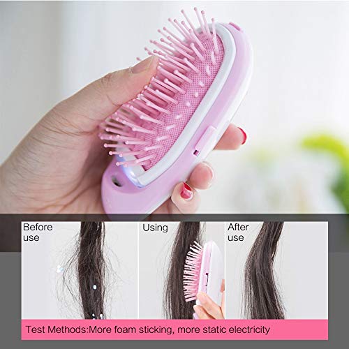 Portable Ionic Electric Hair Straightening Brush with Scalp Massage
