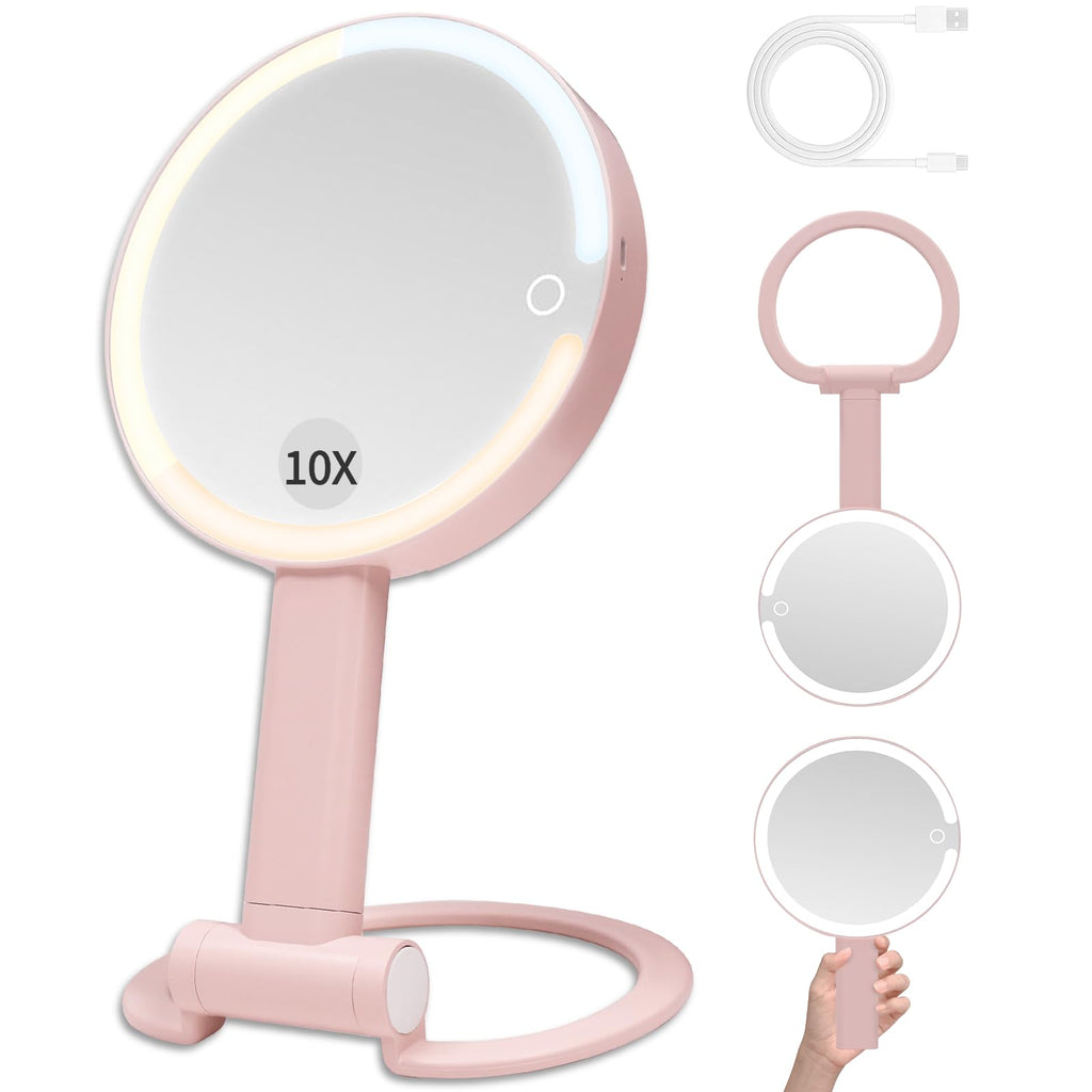 SANYCASA Lighted Makeup Mirror with Magnification