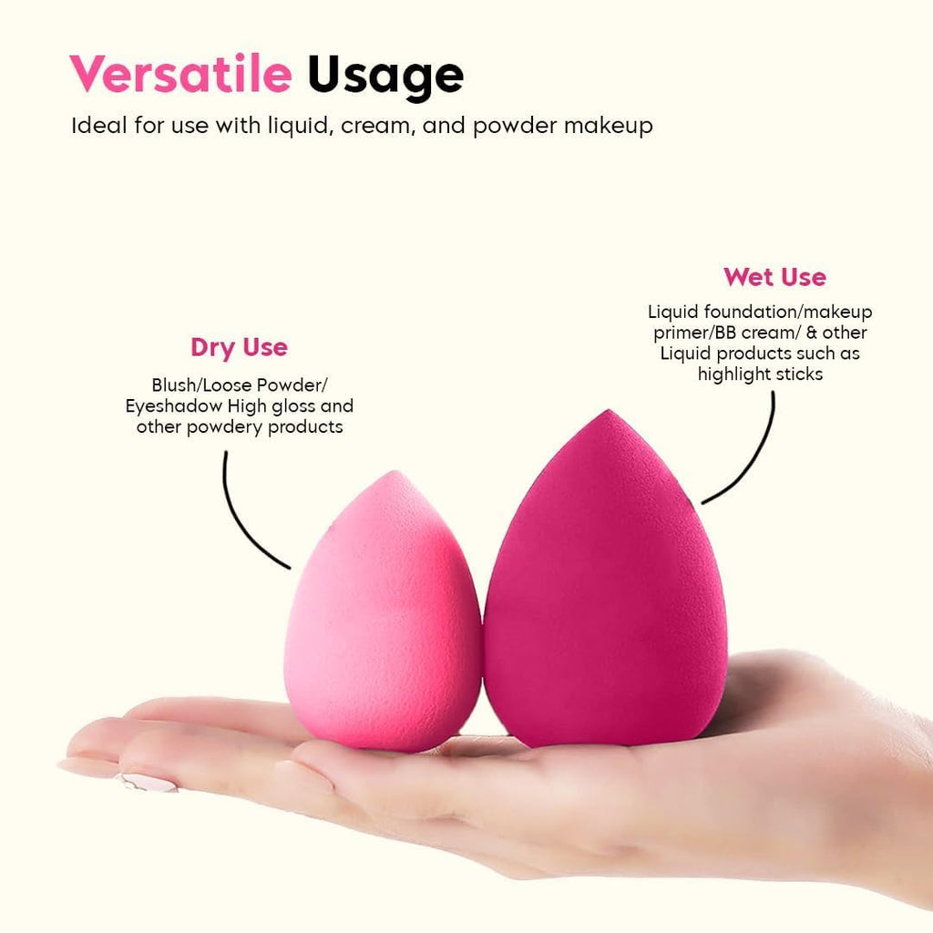 4-Pack Makeup Sponge Blender Set with Storage Case