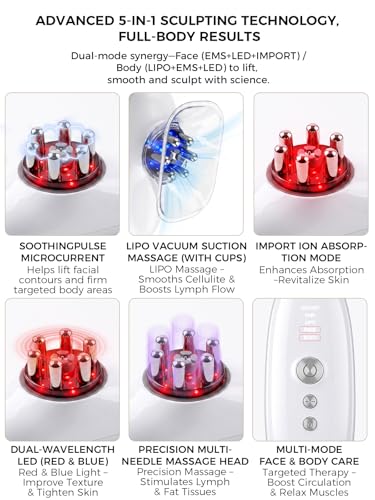 5-in-1 Body Sculpting & Cellulite Massage Device for Face & Body