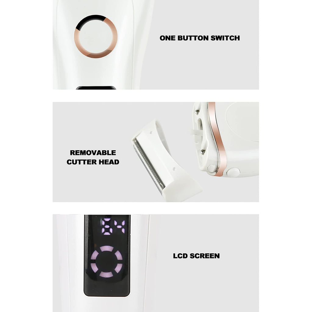 3-in-1 Women's Electric Shaver for Wet & Dry Use Rechargeable