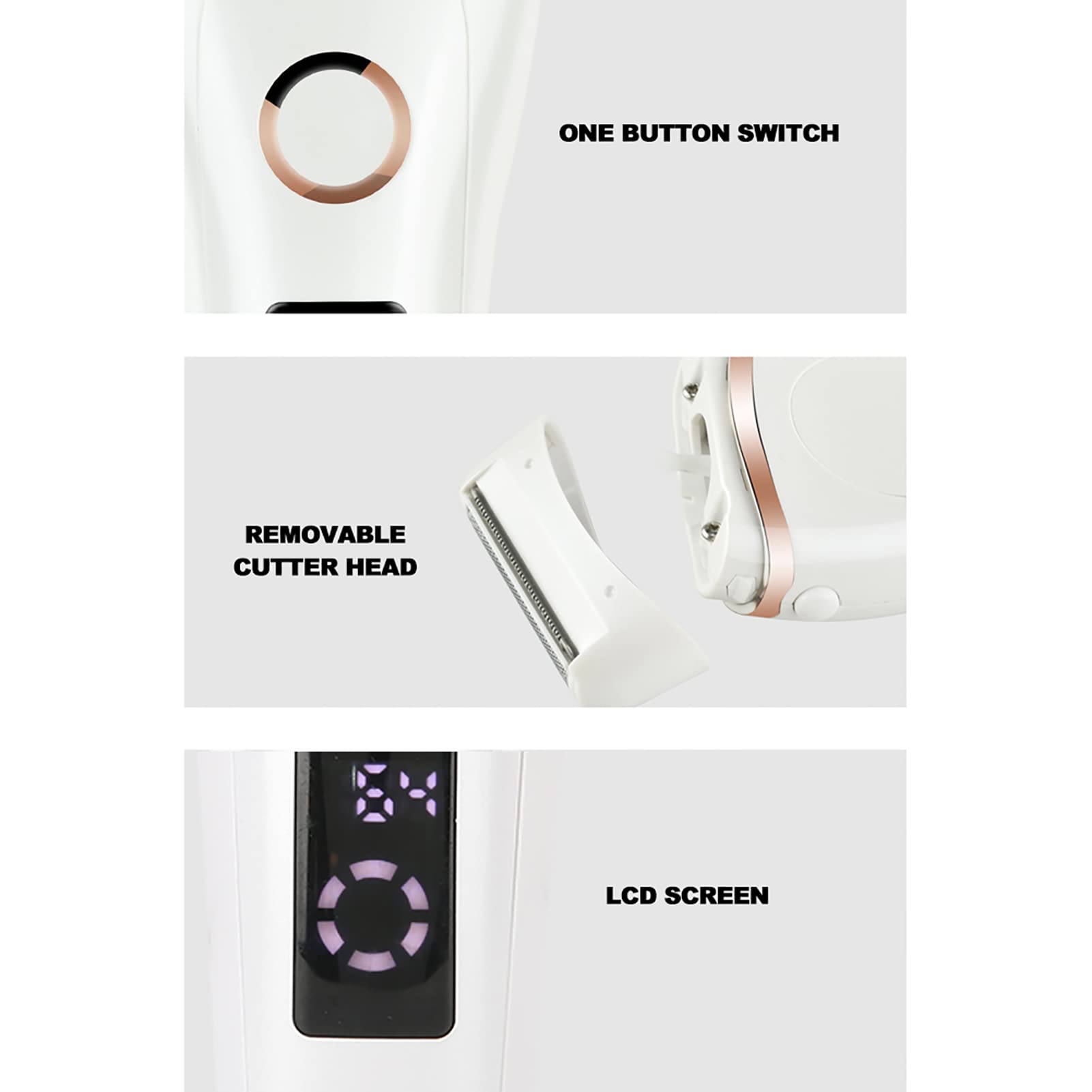 3-in-1 Women's Electric Shaver for Wet & Dry Use Rechargeable