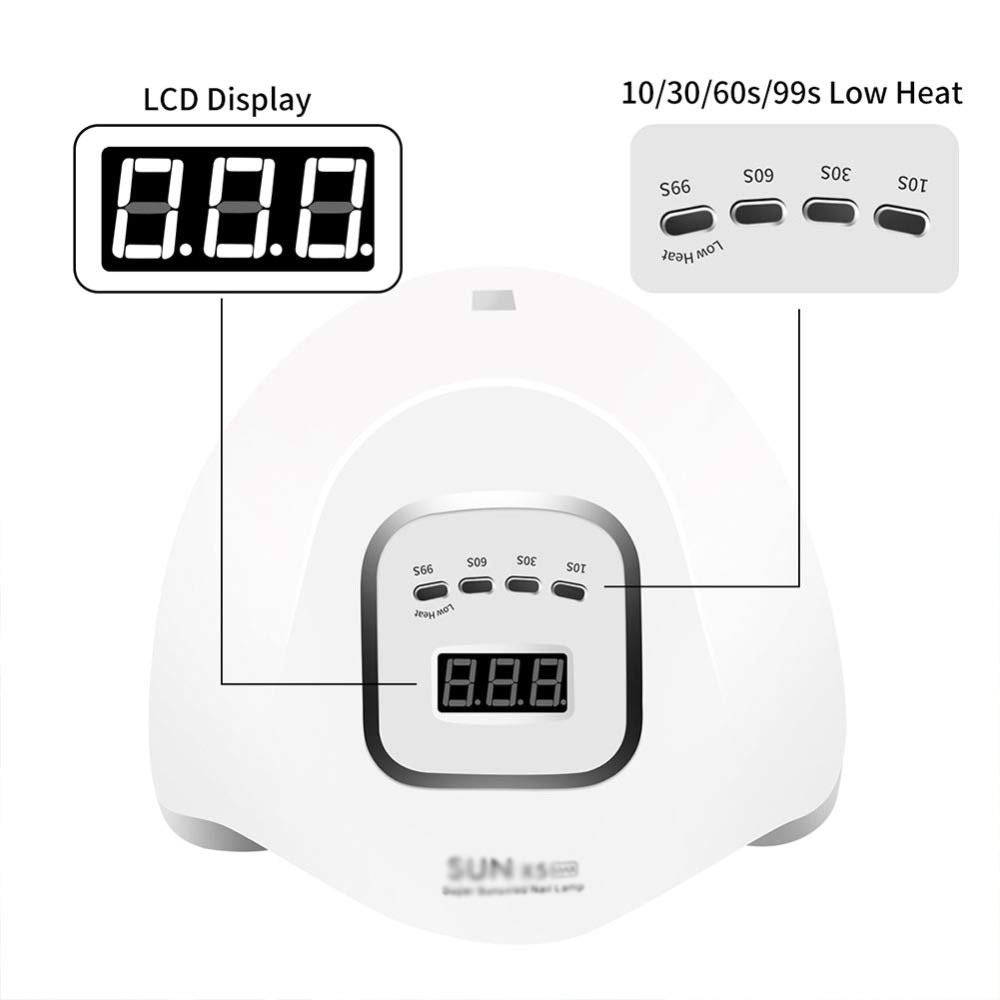45-LED UV Nail Lamp with Auto Sensor & Timer