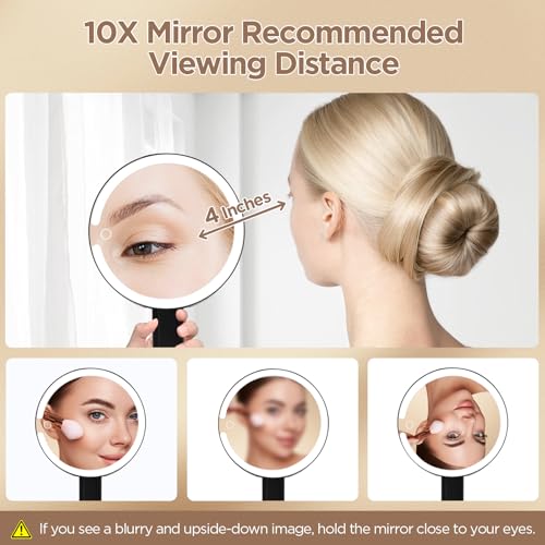 SANYCASA Lighted Makeup Mirror with Magnification
