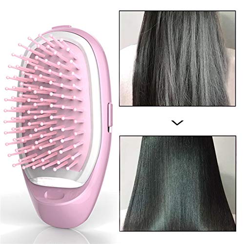 Portable Ionic Electric Hair Straightening Brush with Scalp Massage