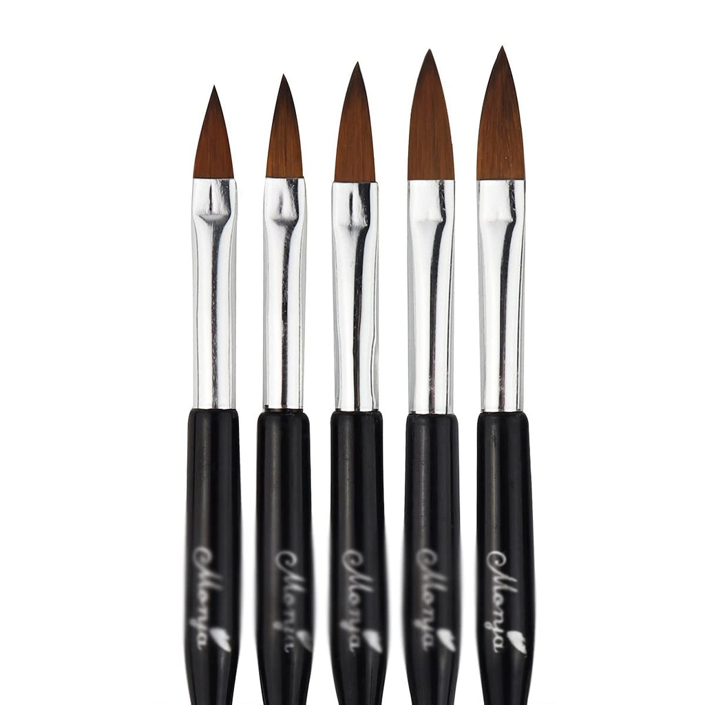5-Piece Acrylic Nail Carving & Builder Brush Set
