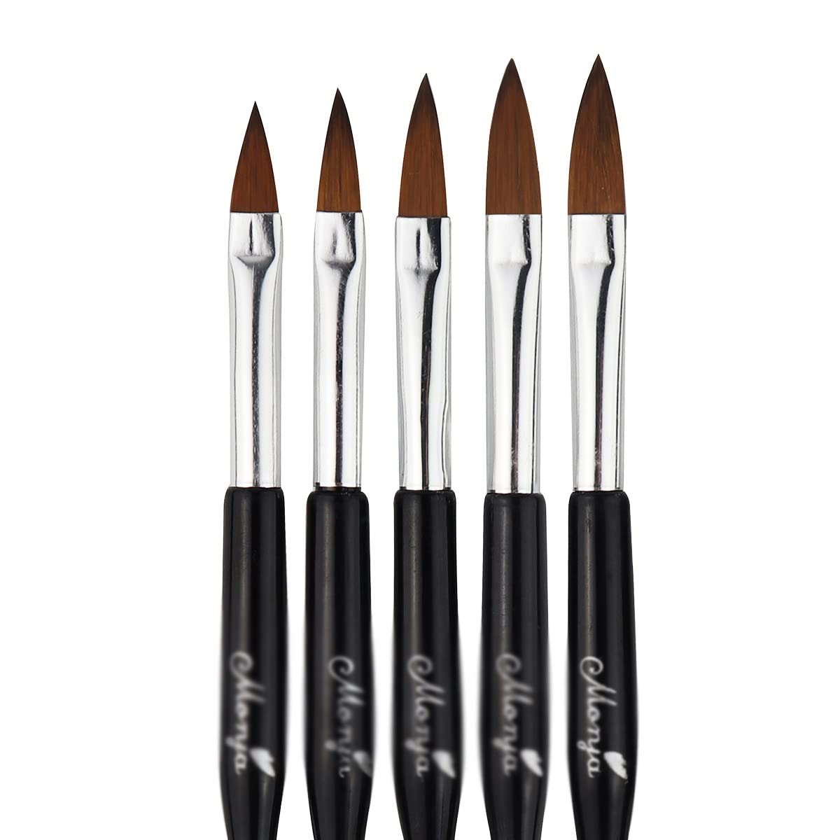 5-Piece Acrylic Nail Carving & Builder Brush Set