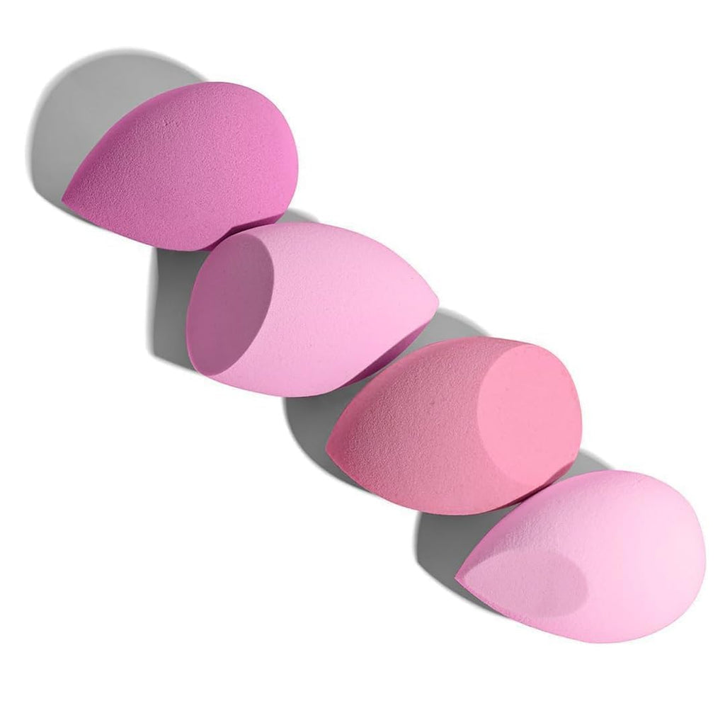4-Pack Makeup Sponge Blender Set with Storage Case