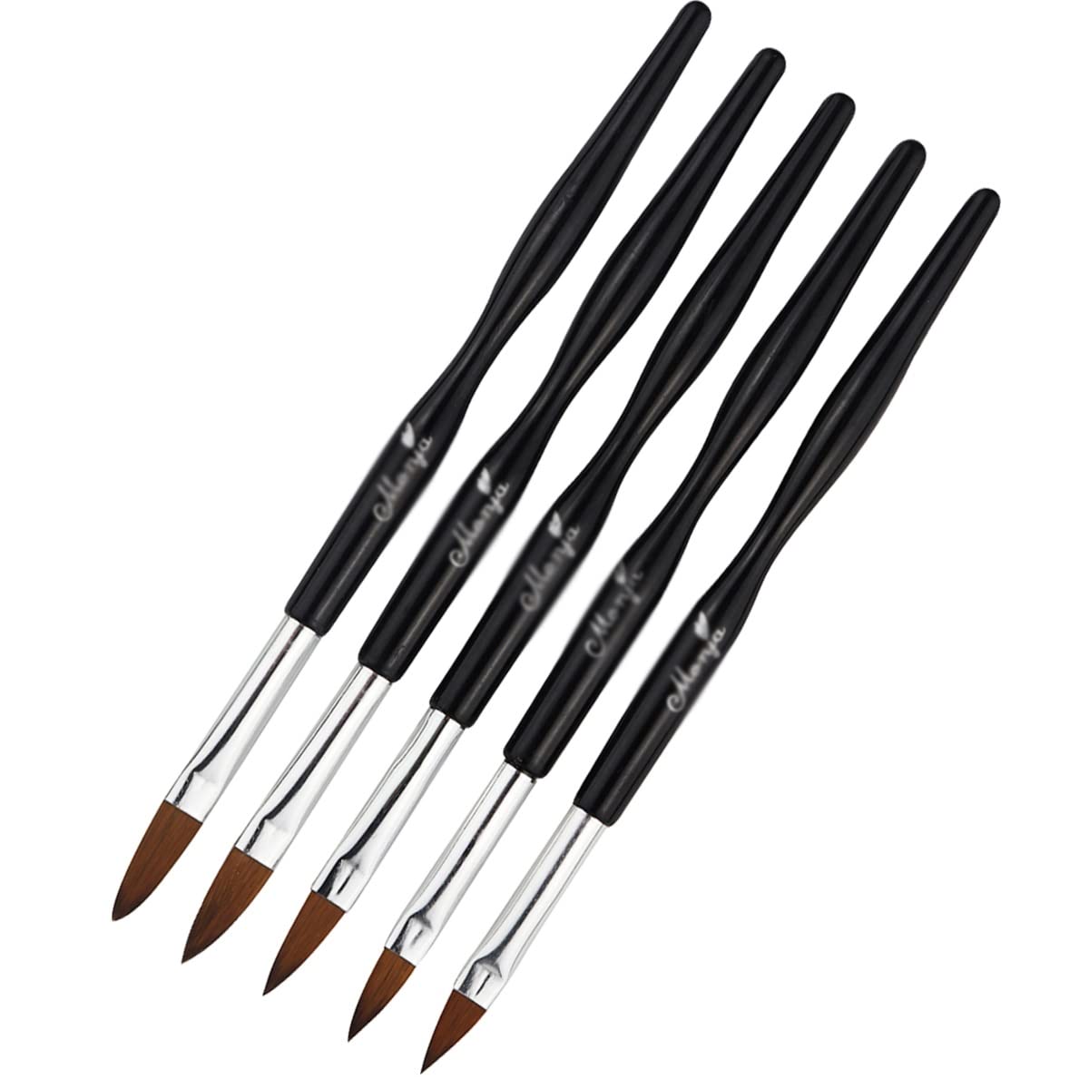 5-Piece Acrylic Nail Carving & Builder Brush Set