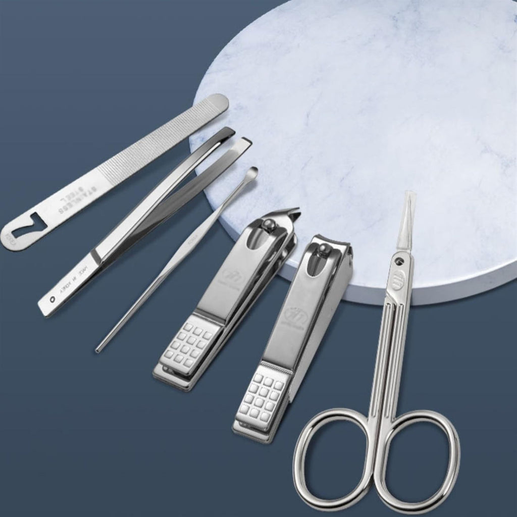 6-Piece Stainless Steel Nail Clipper & Manicure Set with Travel Case