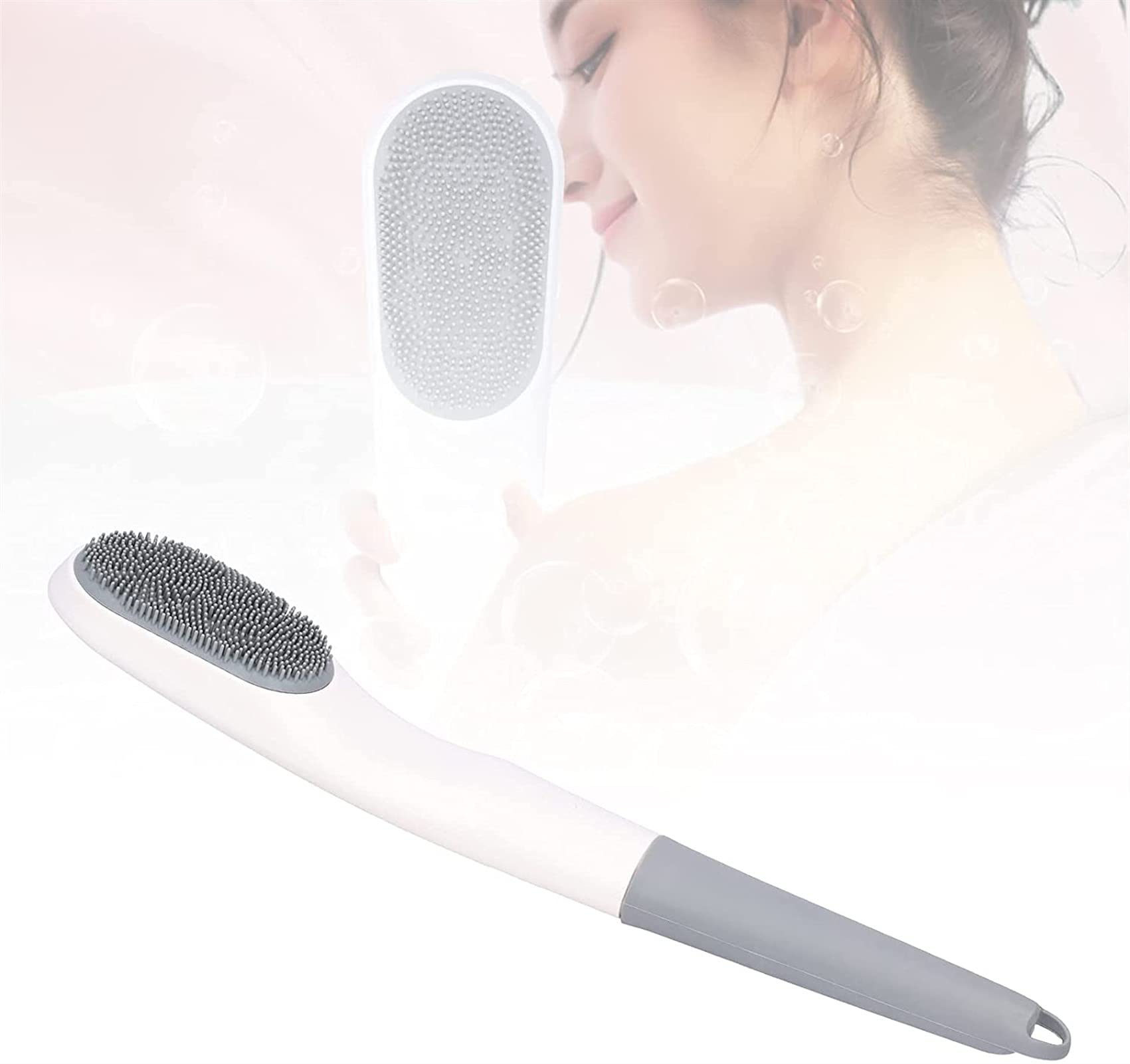 Waterproof Electric Silicone Bath Brush with Long Handle