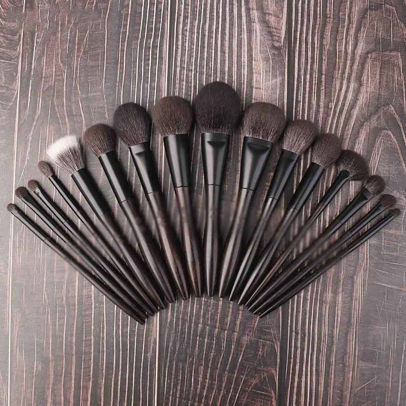 17-Piece Soft Makeup Brush Set for Face & Eyes