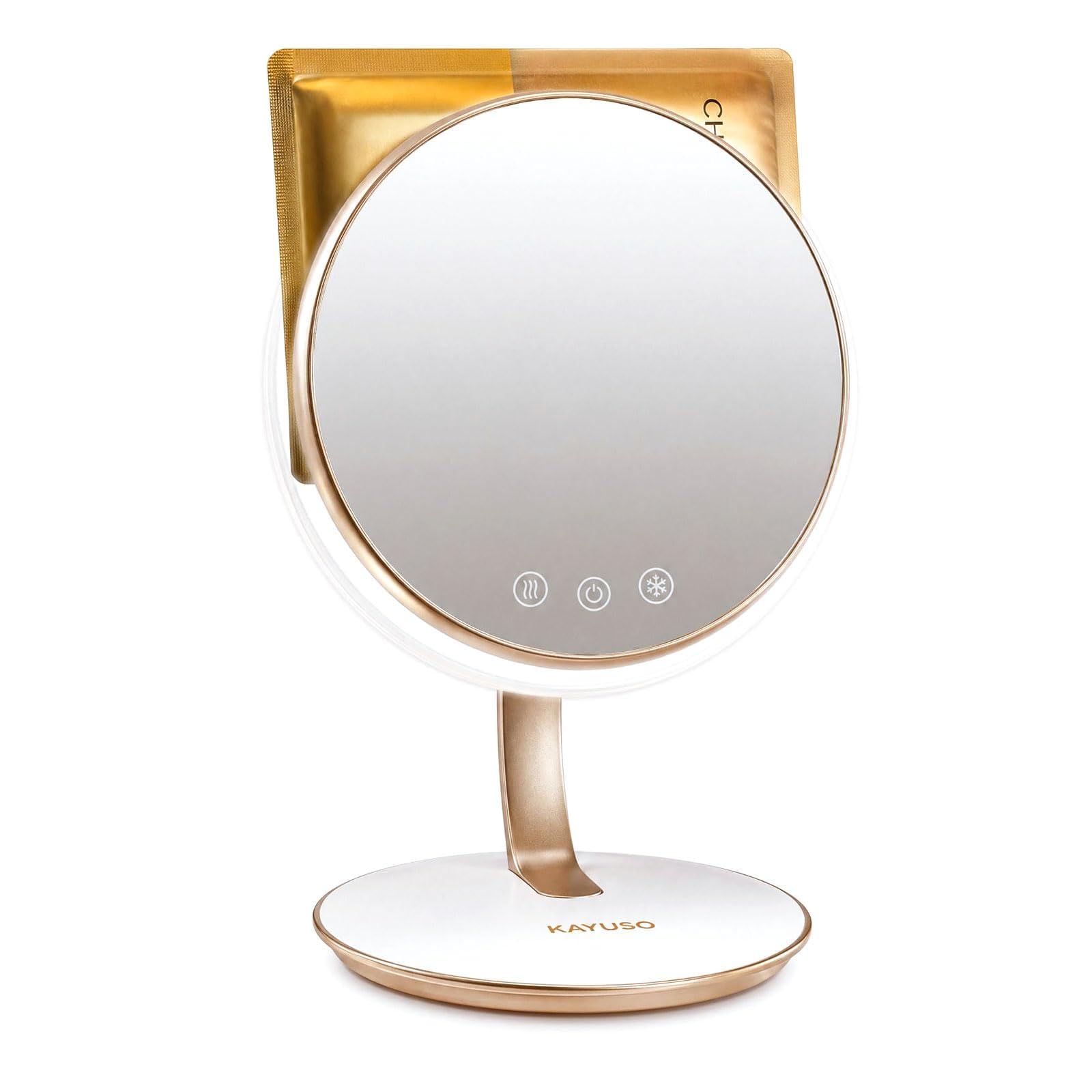 3-in-1 Heated & Cooled Makeup Mirror with LED Lighting