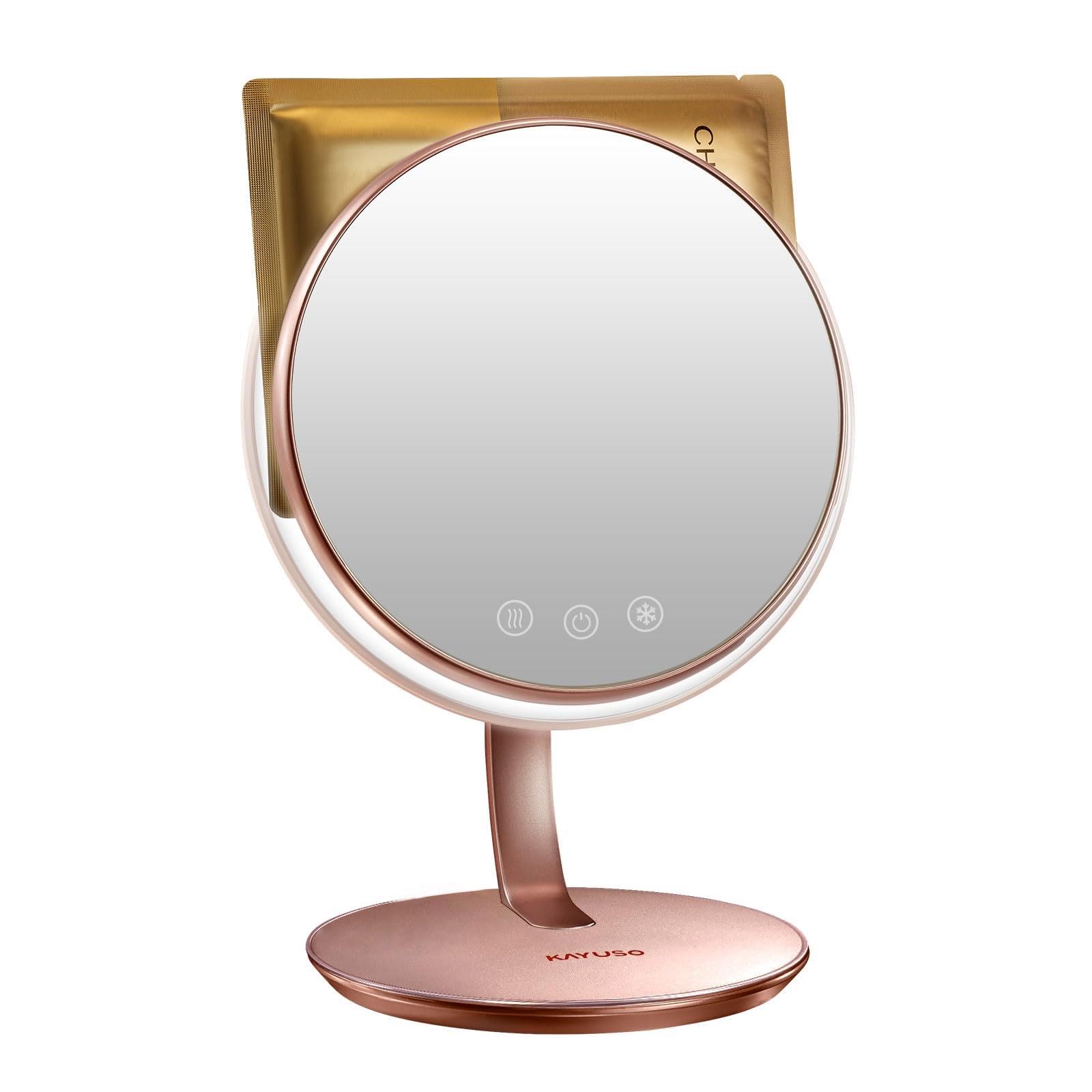 3-in-1 Heated & Cooled Makeup Mirror with LED Lighting