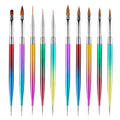 5-Piece Dual-Ended Nail Art Dotting & Liner Brush Set