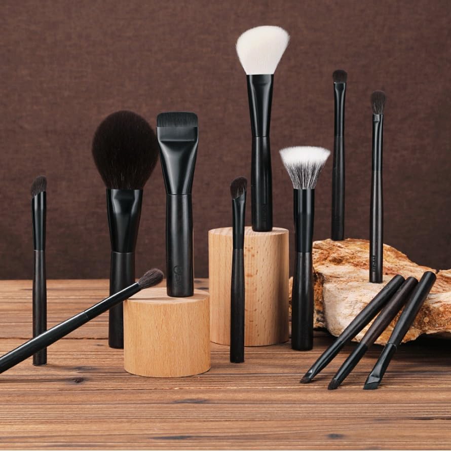 12-Piece Professional Makeup Brush Set for Face & Eyes