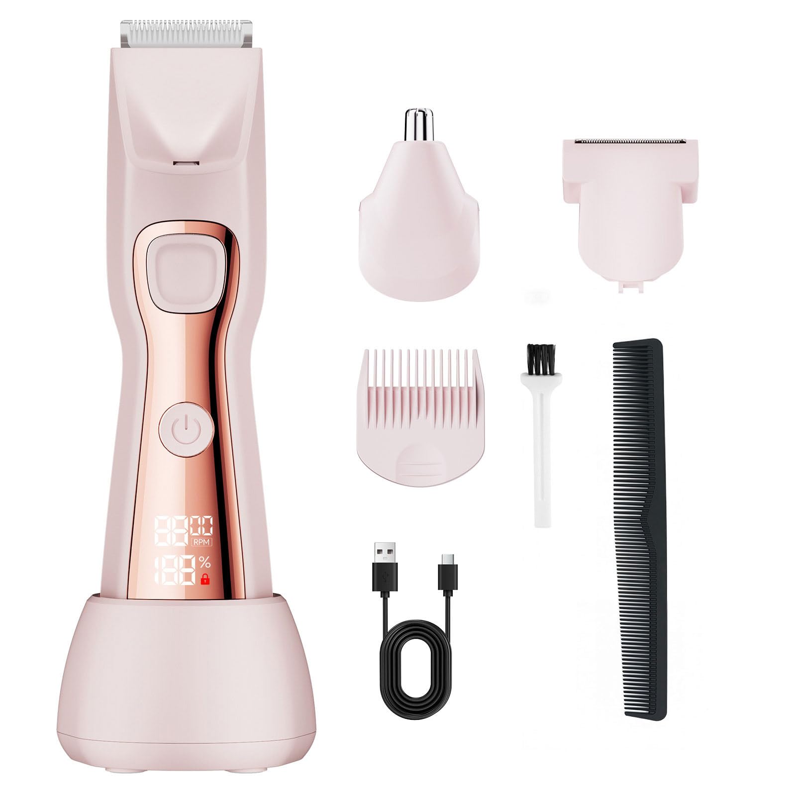 Rechargeable Electric Body Groomer for Face & Body
