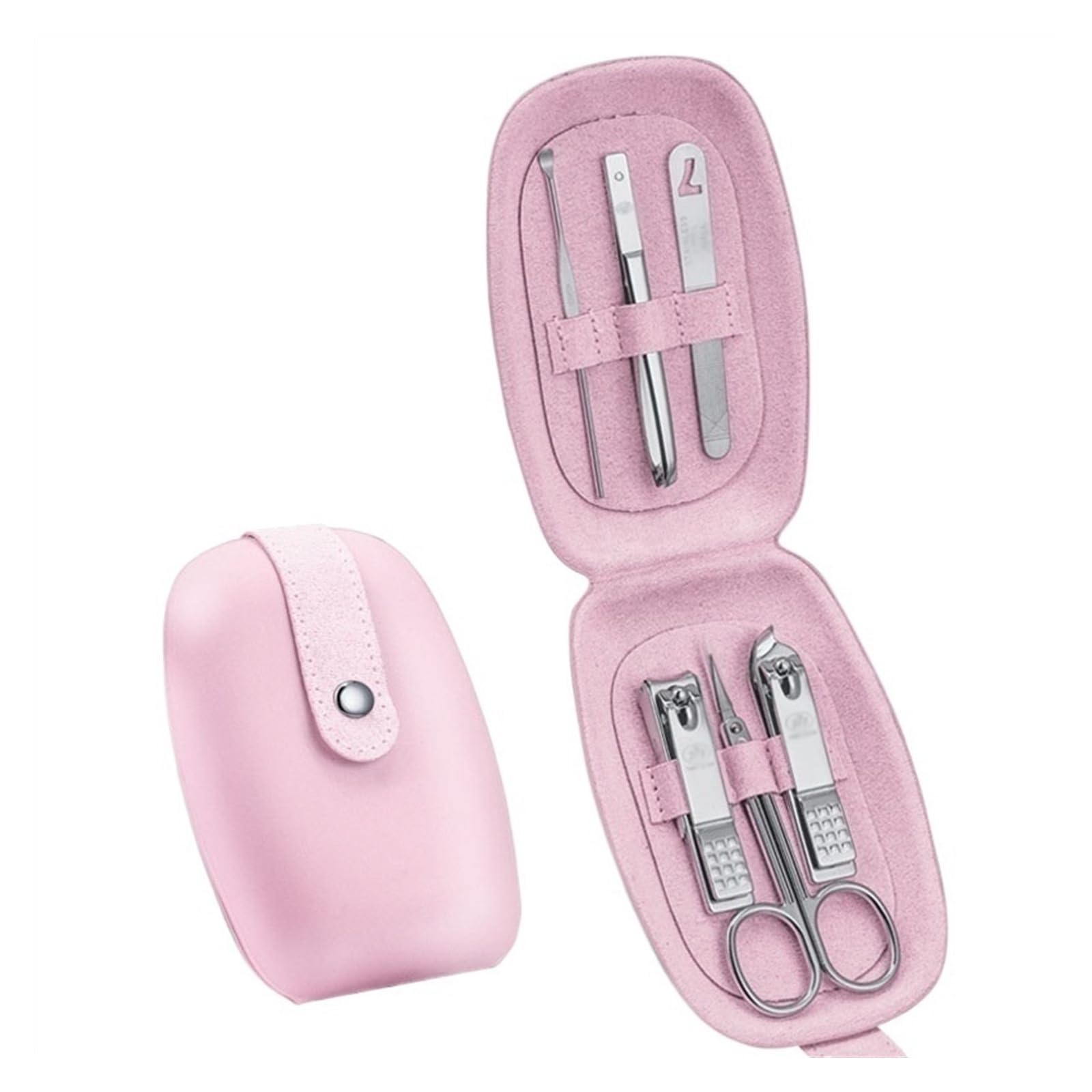 6-Piece Stainless Steel Nail Clipper & Manicure Set with Travel Case