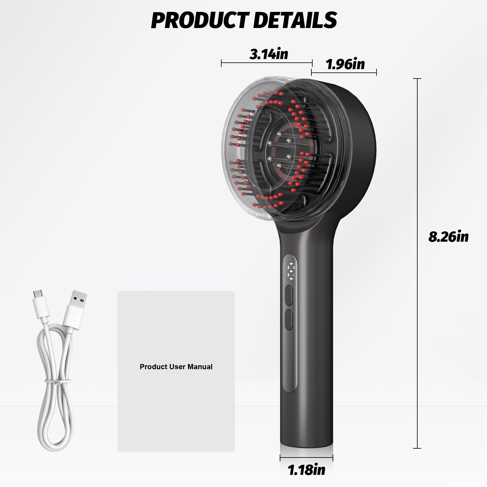 3-in-1 Electric Scalp Massager with Hair Oil Applicator