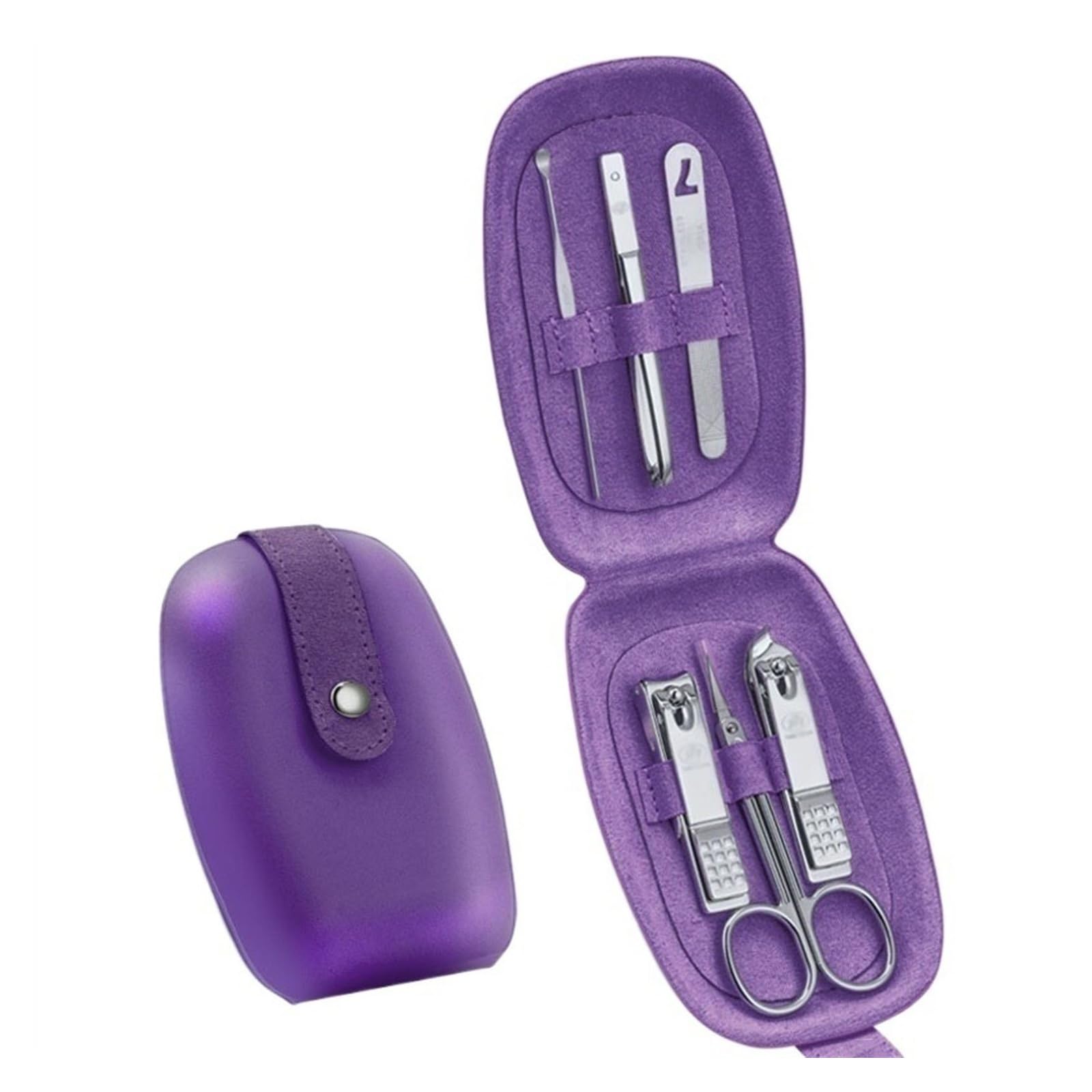 6-Piece Stainless Steel Nail Clipper & Manicure Set with Travel Case