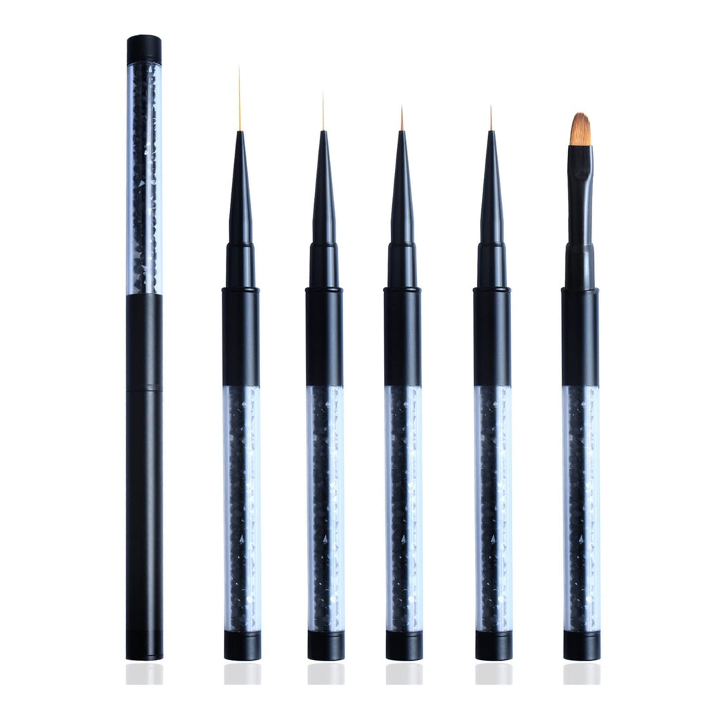 Matte Black Acrylic Nail Art Brush for Gel & Acrylic Nails