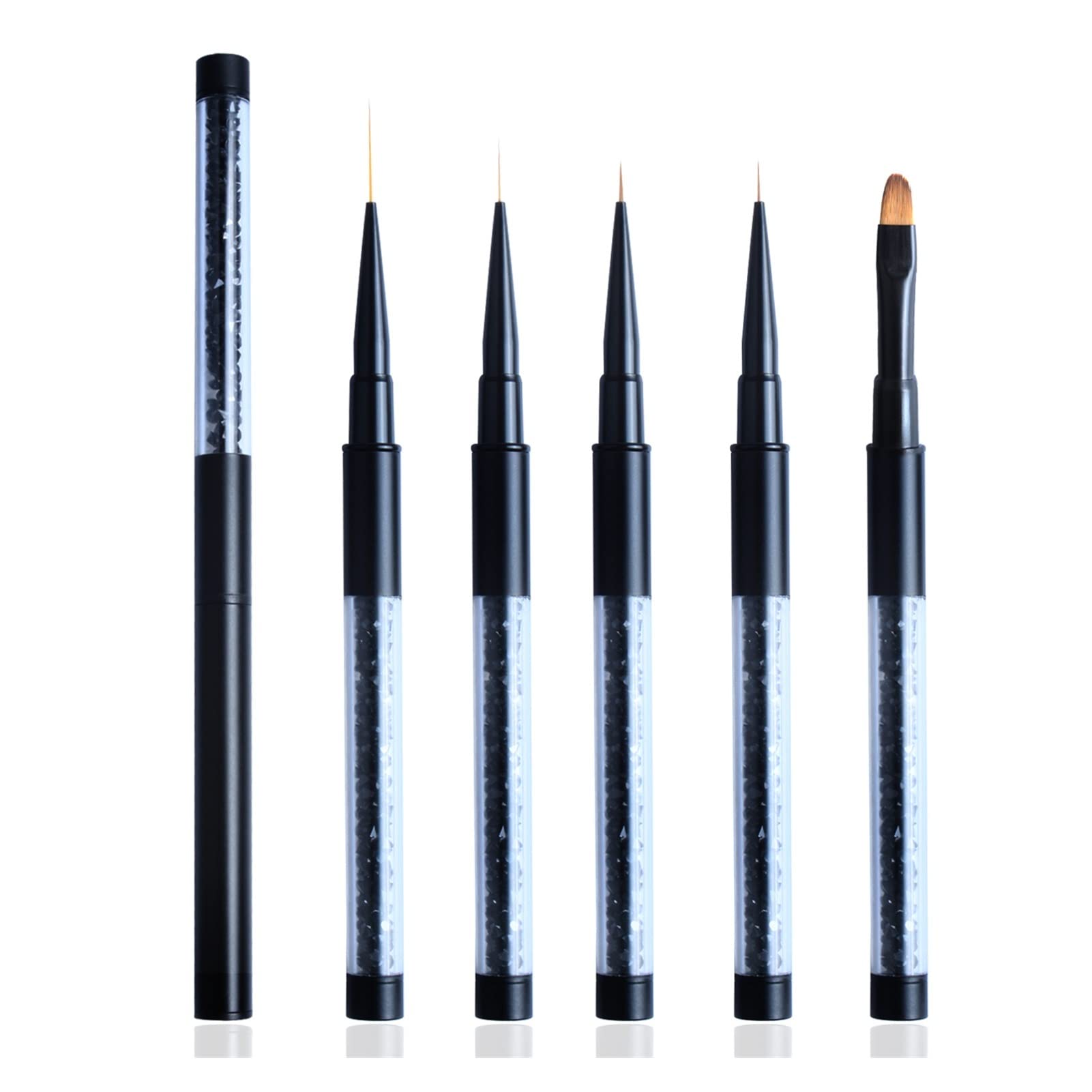 Matte Black Acrylic Nail Art Brush for Gel & Acrylic Nails