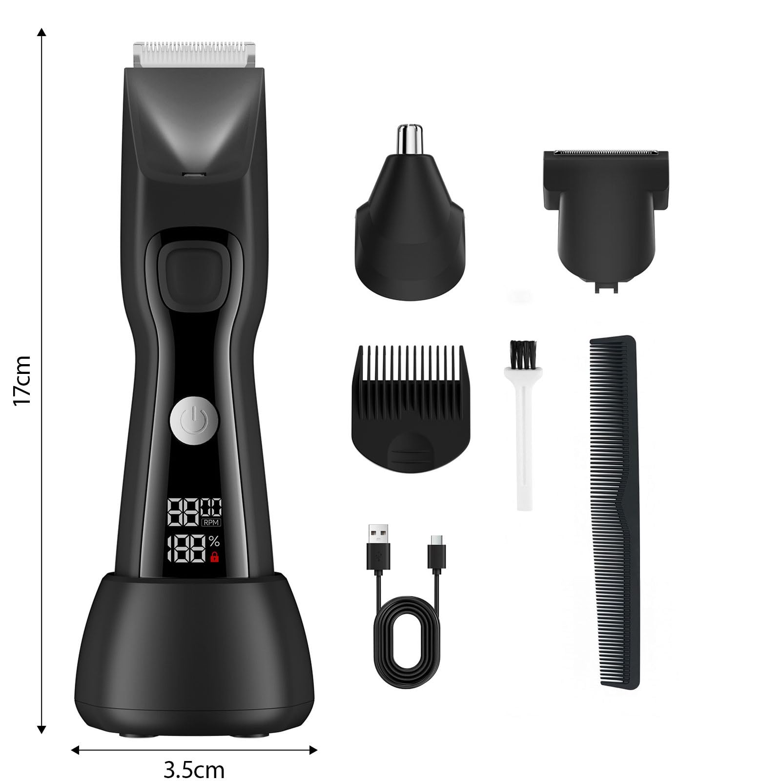 Rechargeable Electric Body Groomer for Face & Body