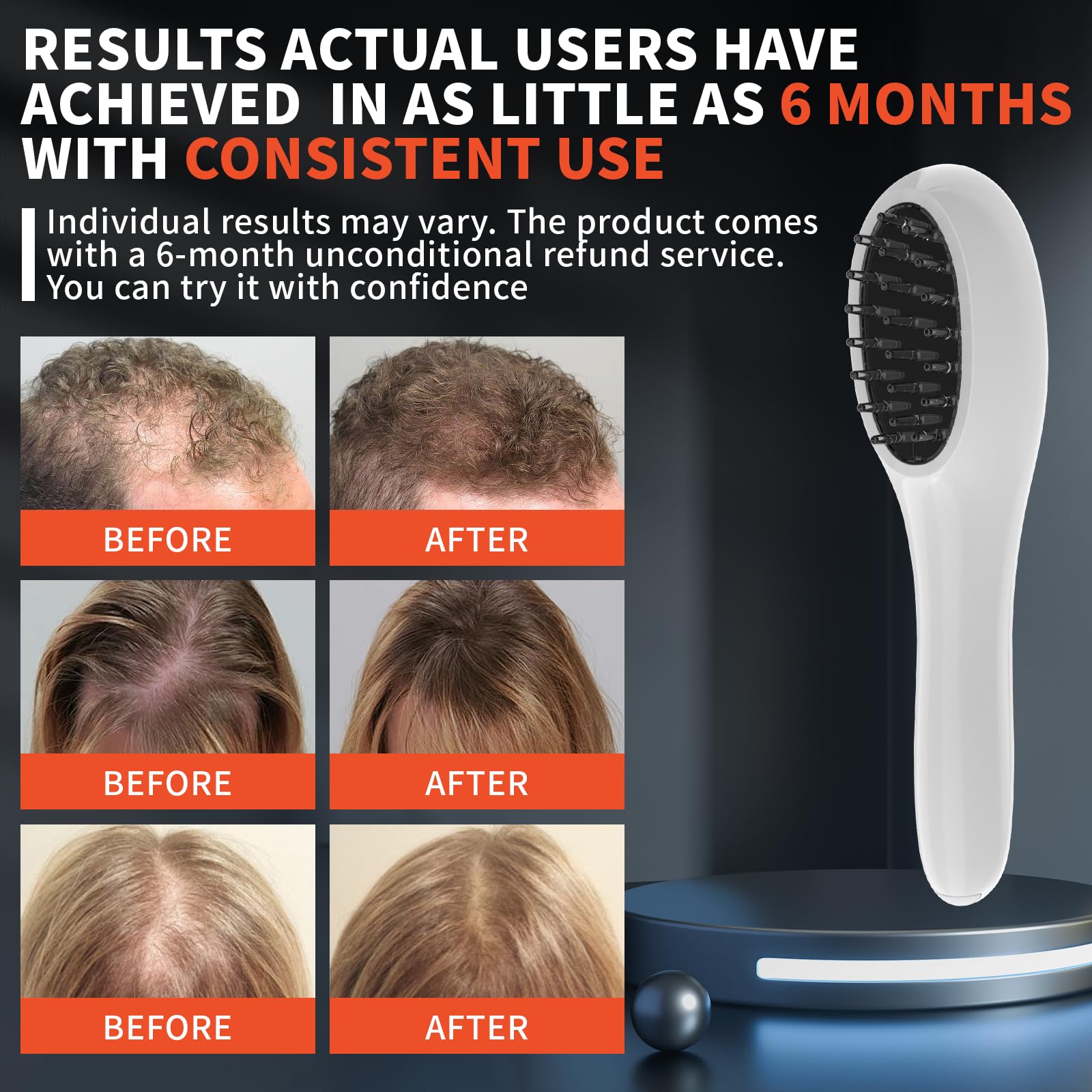 Red Light Therapy Laser Scalp Comb for Men & Women