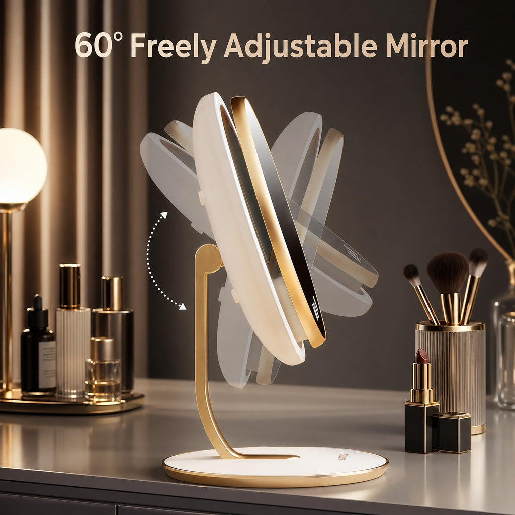 3-in-1 Heated & Cooled Makeup Mirror with LED Lighting
