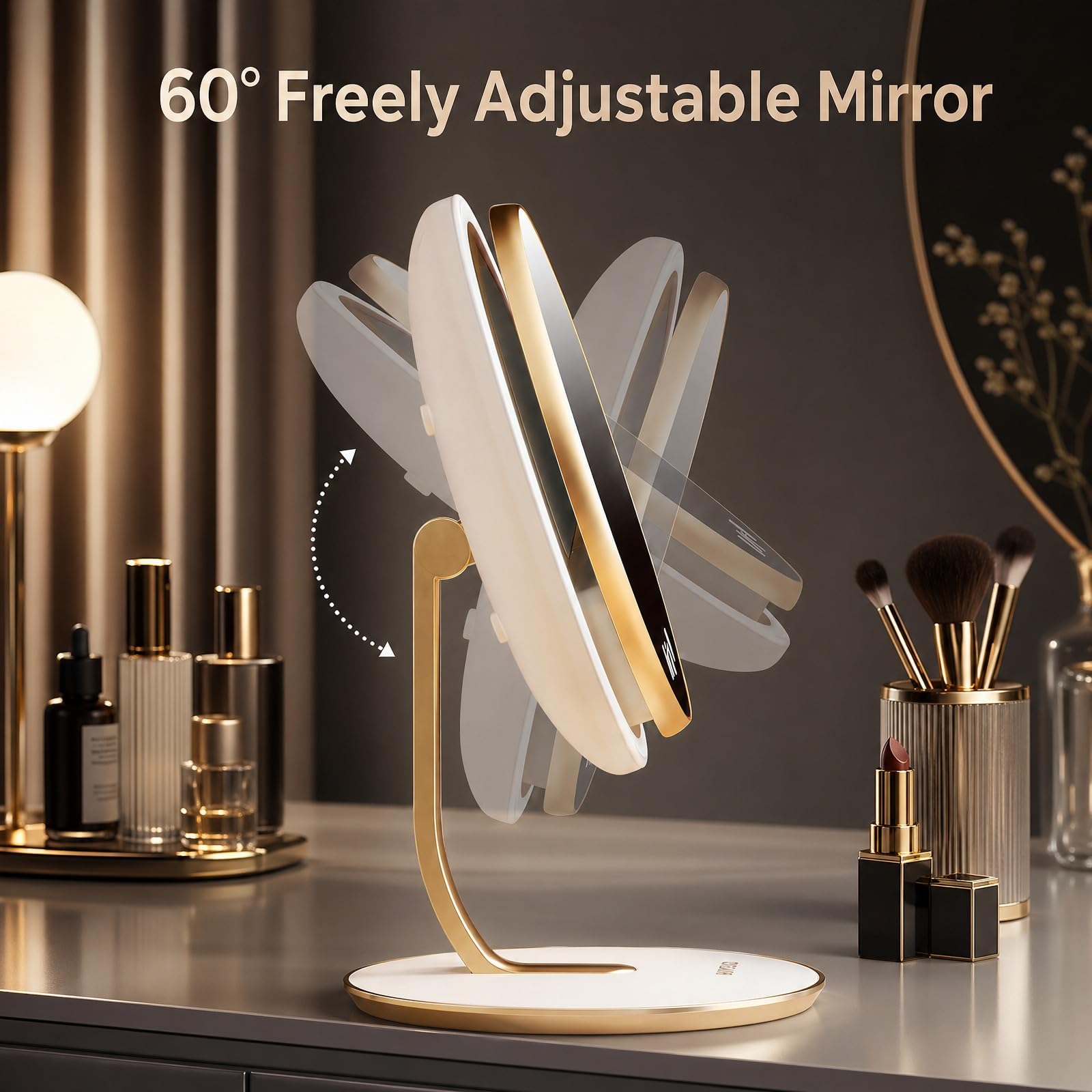 3-in-1 Heated & Cooled Makeup Mirror with LED Lighting