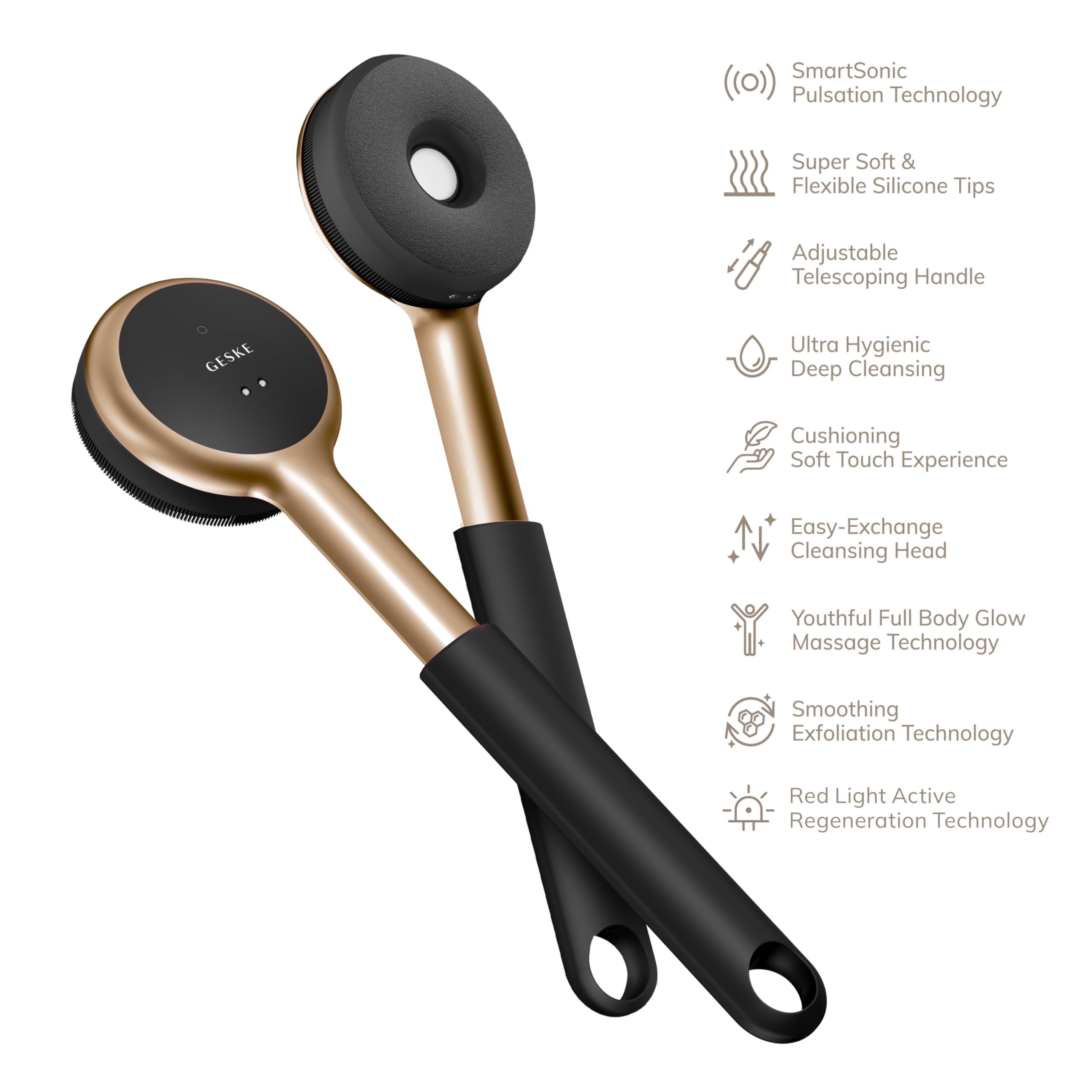 GESKE LED Sonic Full-Body Brush | 9 in 1