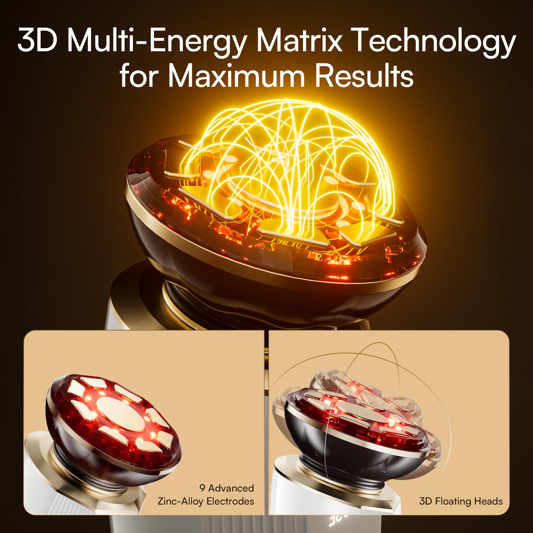 INIA 3-in-1 Red Light Therapy Beauty Device for Face & Neck Skincare