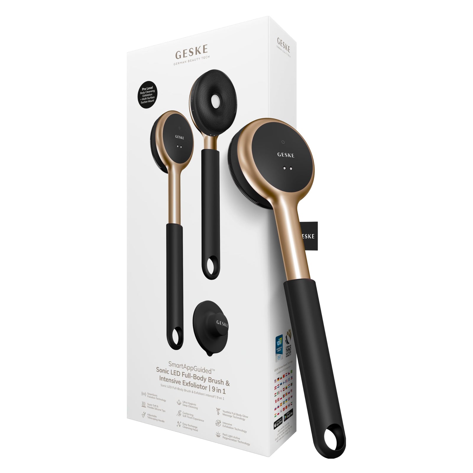 GESKE LED Sonic Full-Body Brush | 9 in 1