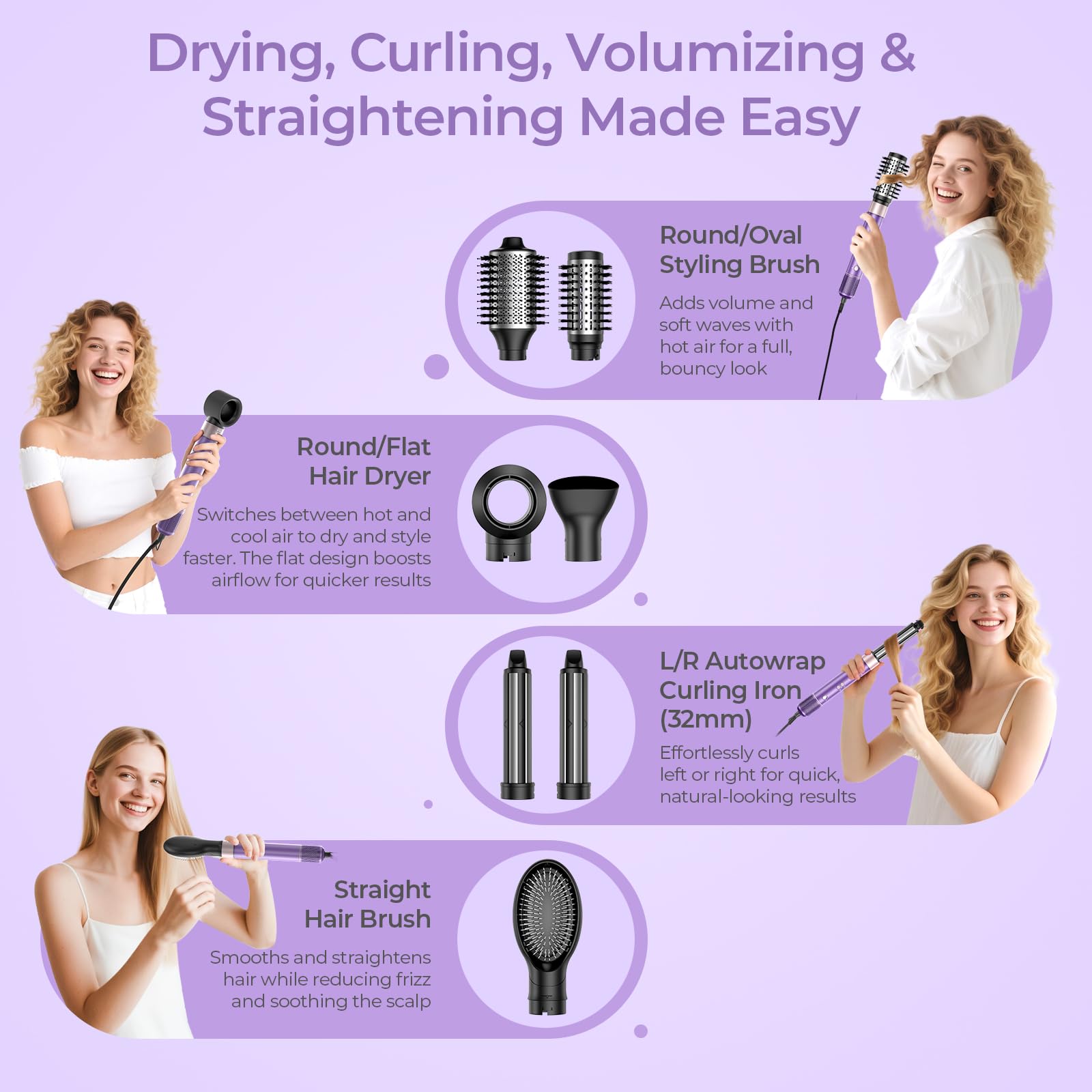 7-in-1 Hot Air Hair Styler & Dryer Brush Set
