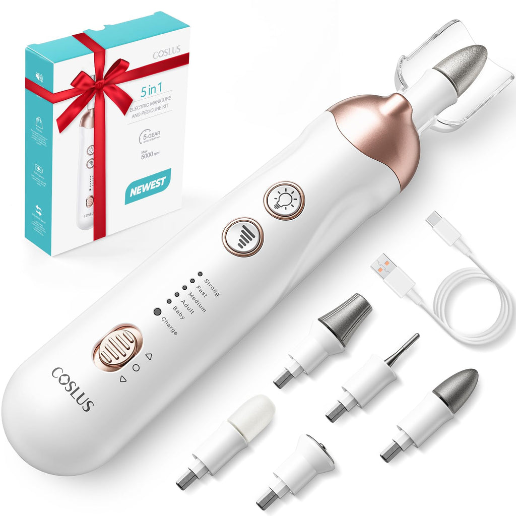 5-in-1 Electric Nail File & Manicure Pedicure Kit