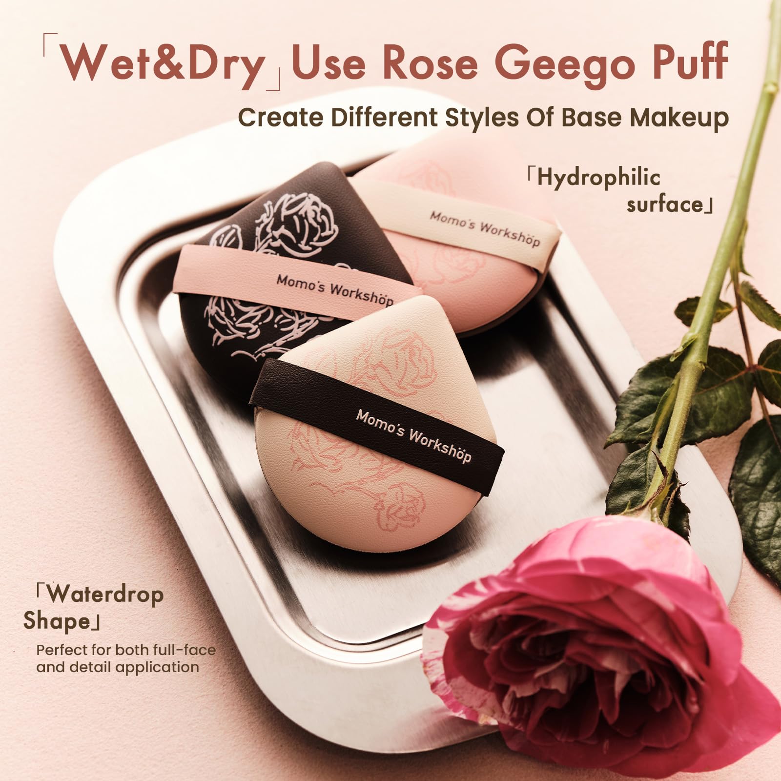 Rose Series Geego Makeup Sponges Powder Puff