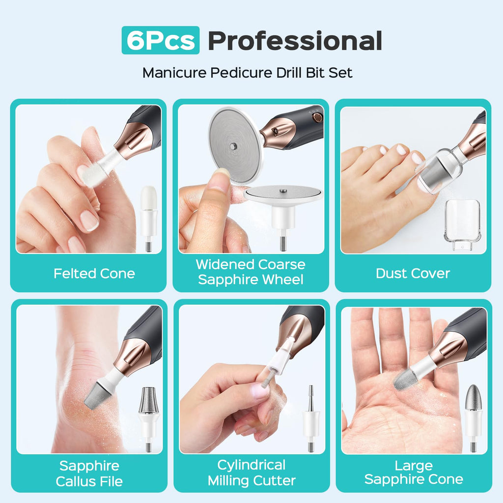 5-in-1 Electric Nail File & Manicure Pedicure Kit
