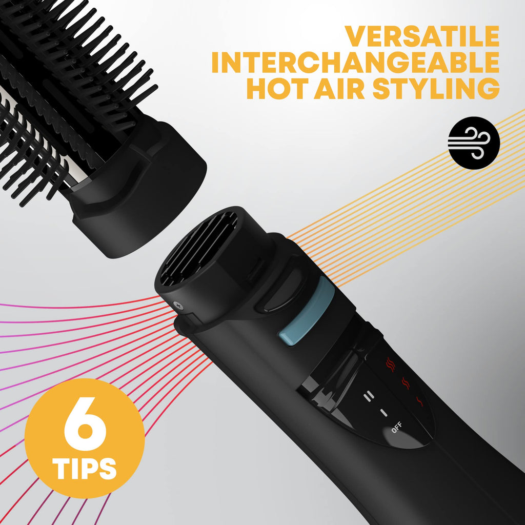 6-in-1 Hot Air Hair Styler & Dryer Brush for Wet & Dry Hair