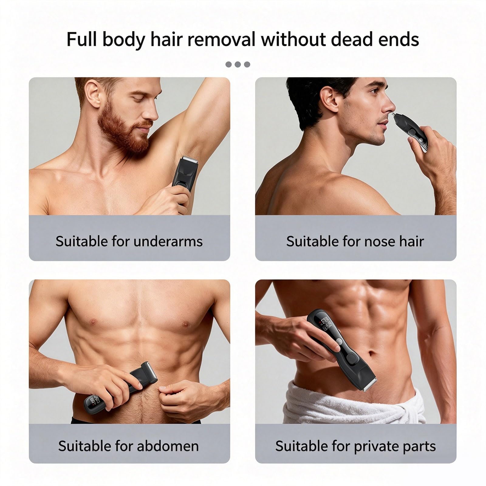 Rechargeable Electric Body Groomer for Face & Body