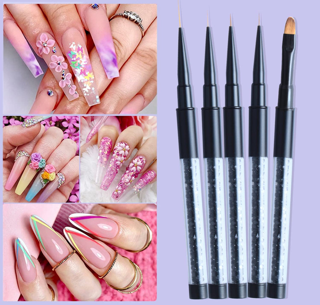 Matte Black Acrylic Nail Art Brush for Gel & Acrylic Nails
