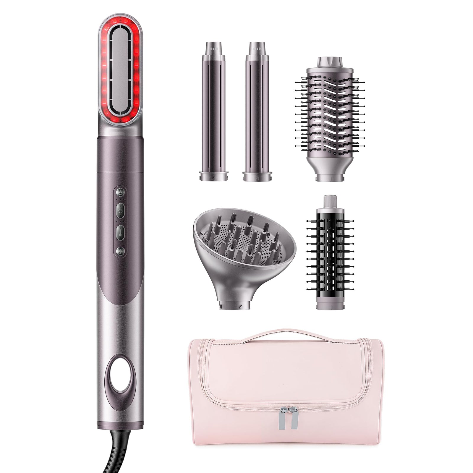 Dual Voltage 6-in-1 Infrared Hot Air Hair Styler for Travel