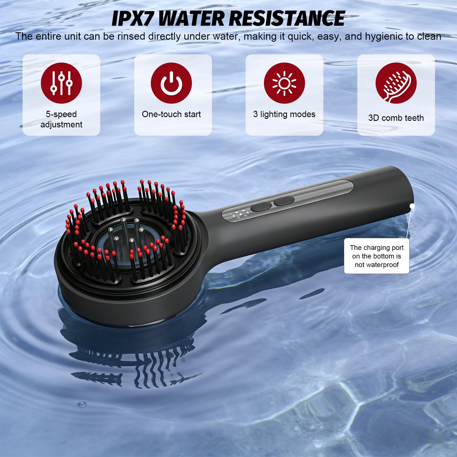 3-in-1 Electric Scalp Massager with Hair Oil Applicator