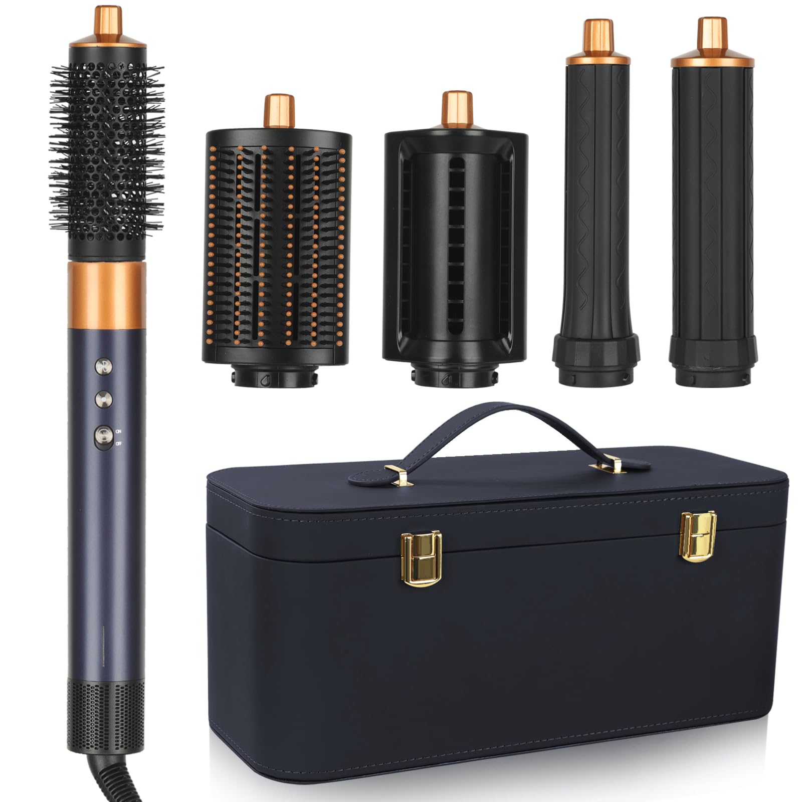 5-in-1 Hot Air Hair Styler & Dryer Set with Travel Case
