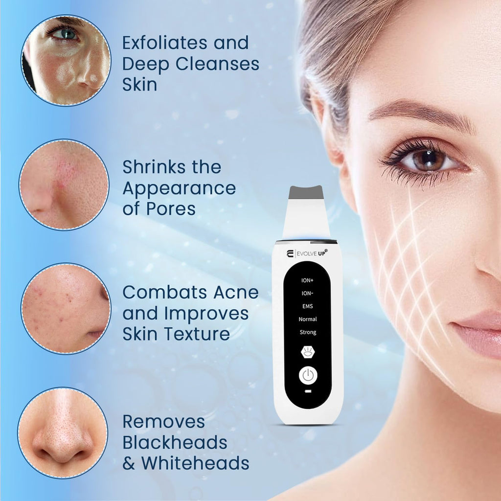 Evolve Up 5-in-1 Facial Skin Scrubber - Face Cleansing Blackhead Remover